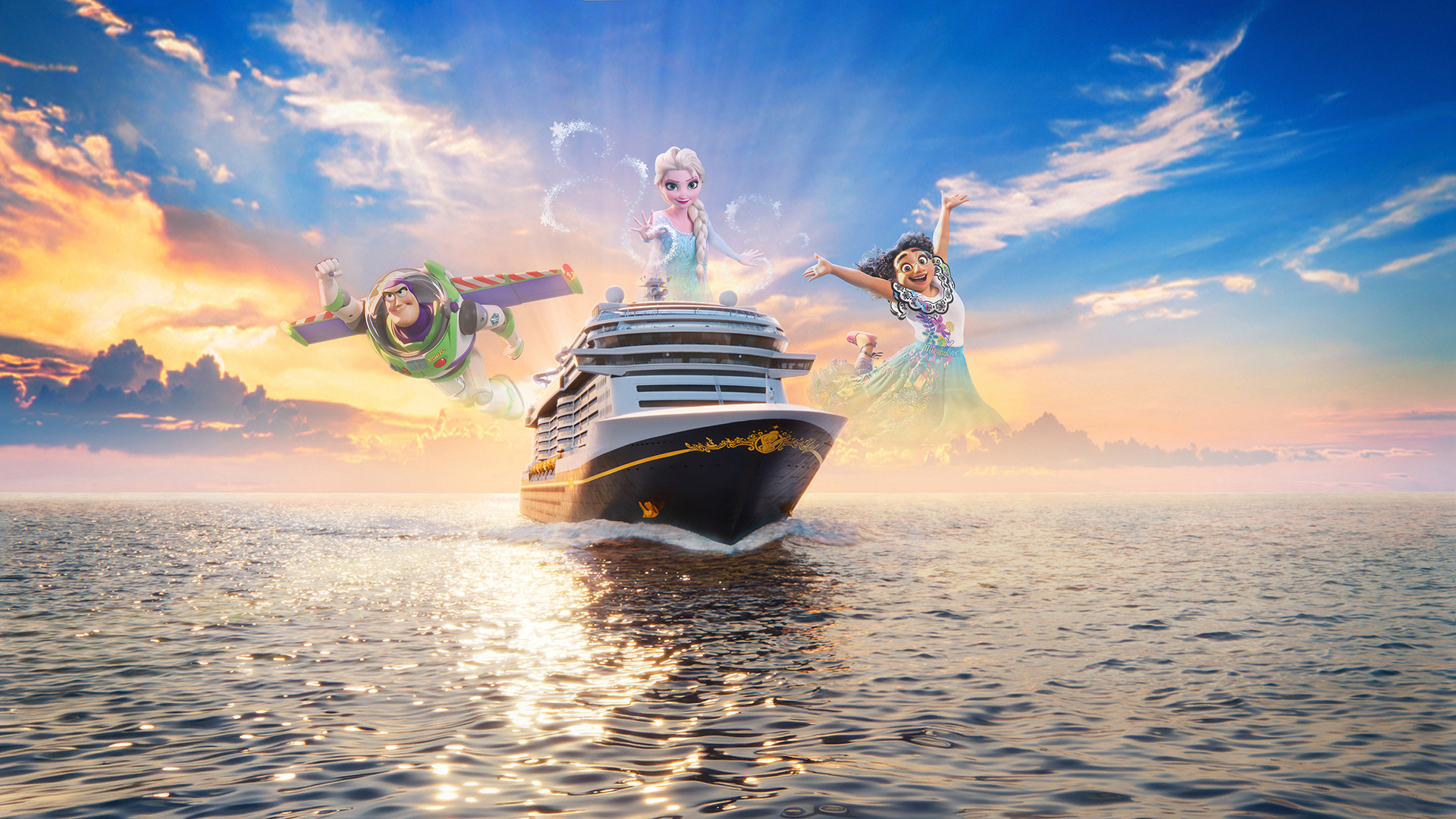 Disney Believe Buzz Lightyear, Elsa, and Mirabel