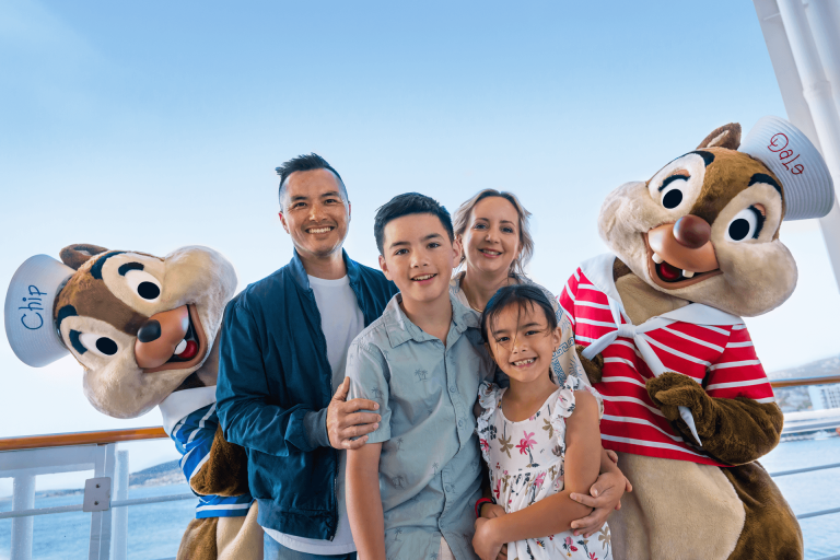 Disney California Sailings San Diego Family with Chip and Dale
