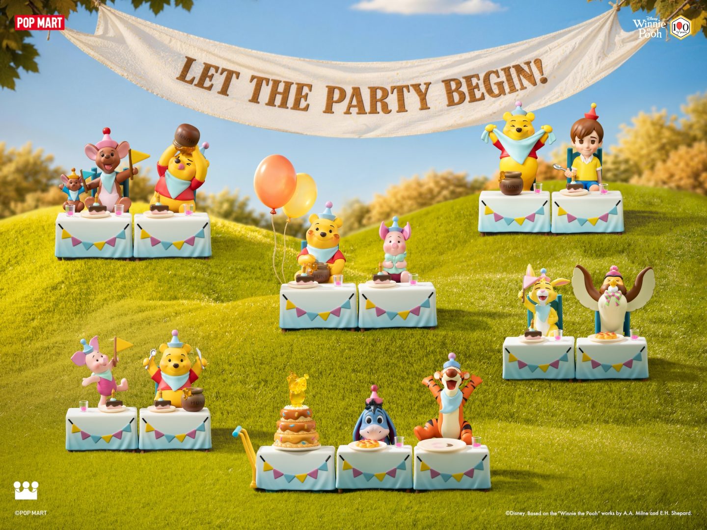 Disney Winnie the Pooh Let's Party! Series Figures from POP MART