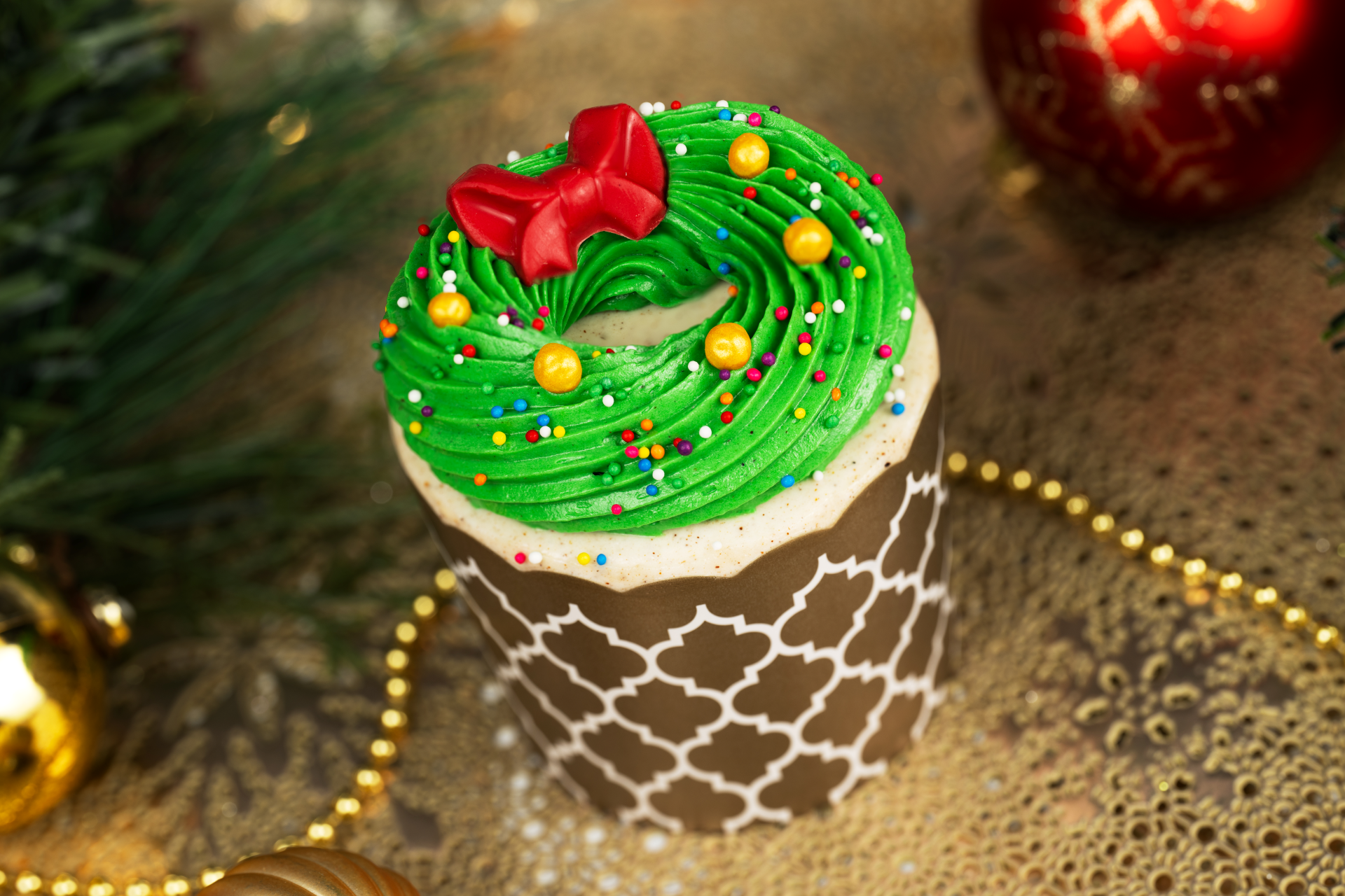 Coquito Wreath Cupcake