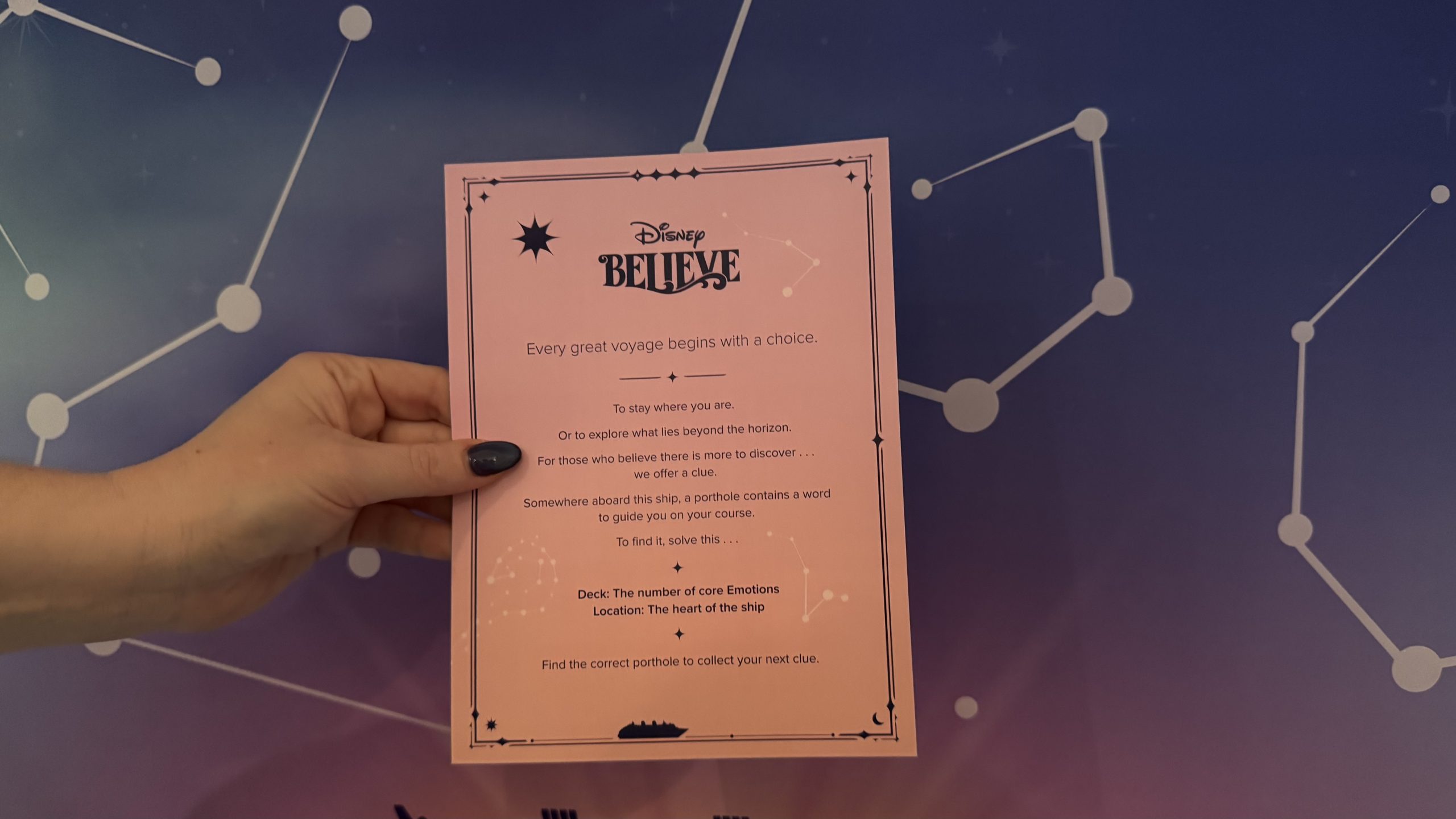 Disney Believe Scavenger Hunt the number of core emotions