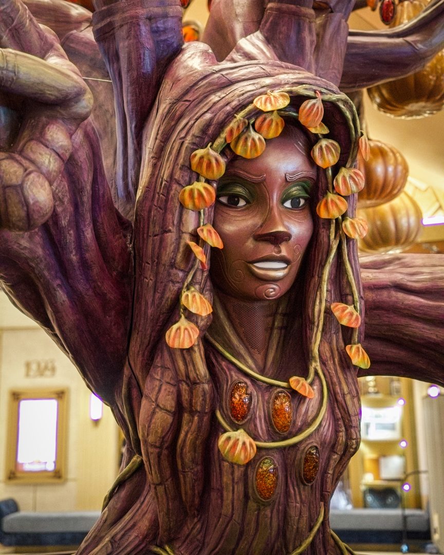 Close up image of Solara, Halloween Tree.