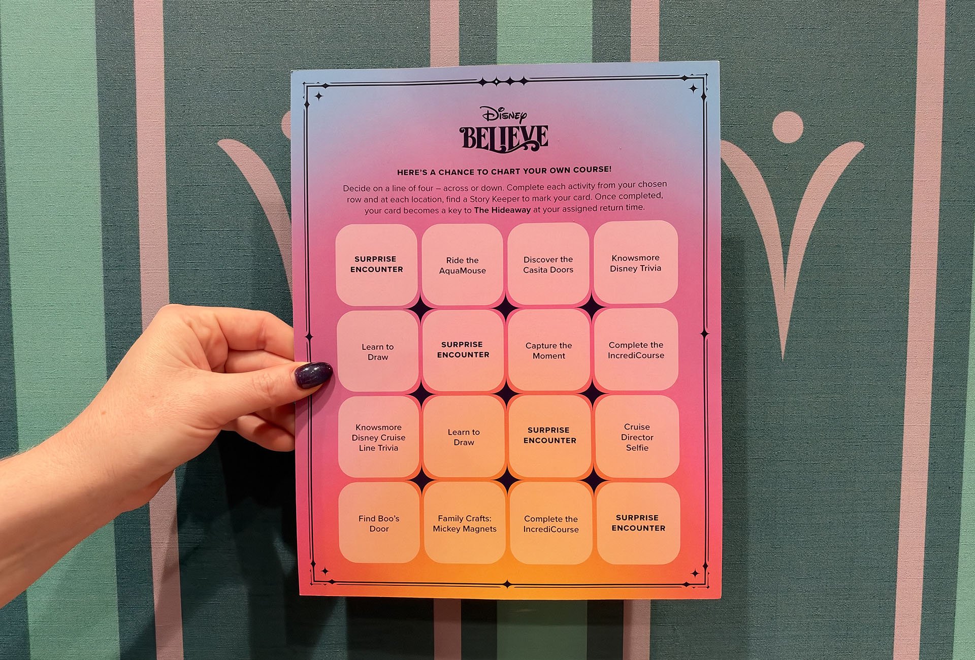 Disney Believe Bingo Chart