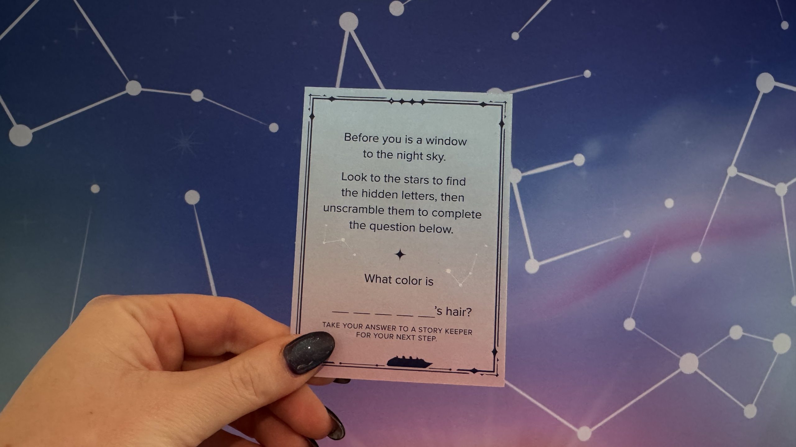 Disney Believe Clue answering for Ariel's hair color