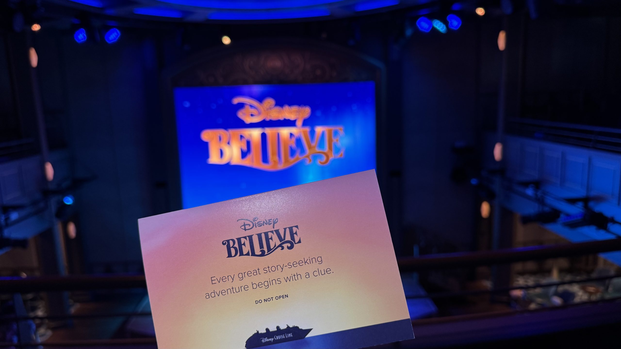 Disney Believe Scavenger Hunt Card featuring every great story-seeking adventure begins with a clue