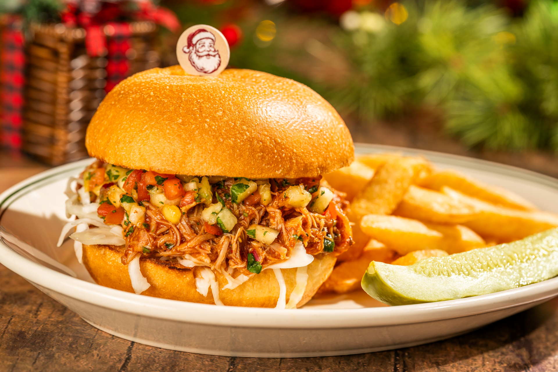 Holiday Pulled Pork Sandwich