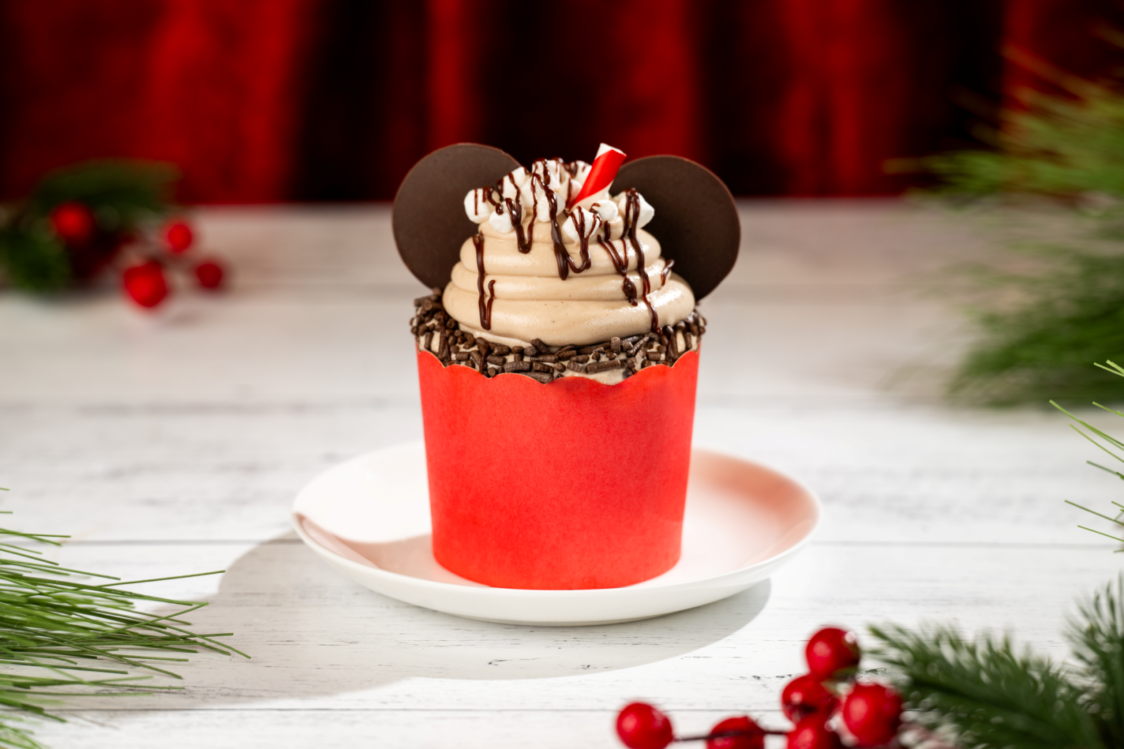 Mickey Mouse Holiday Cupcake