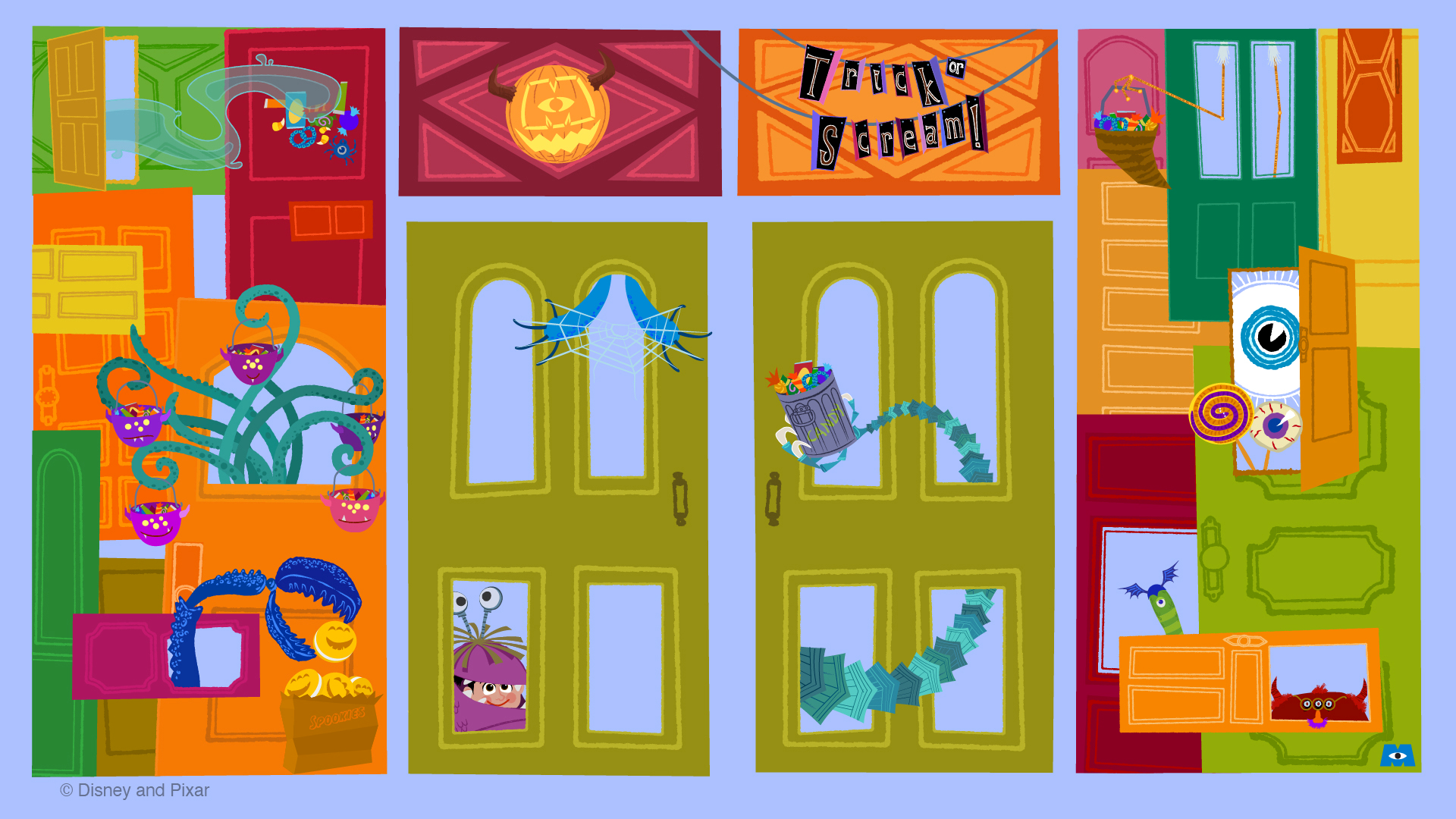 Monsters, Inc. Pixar Place Hotel Wallpapers