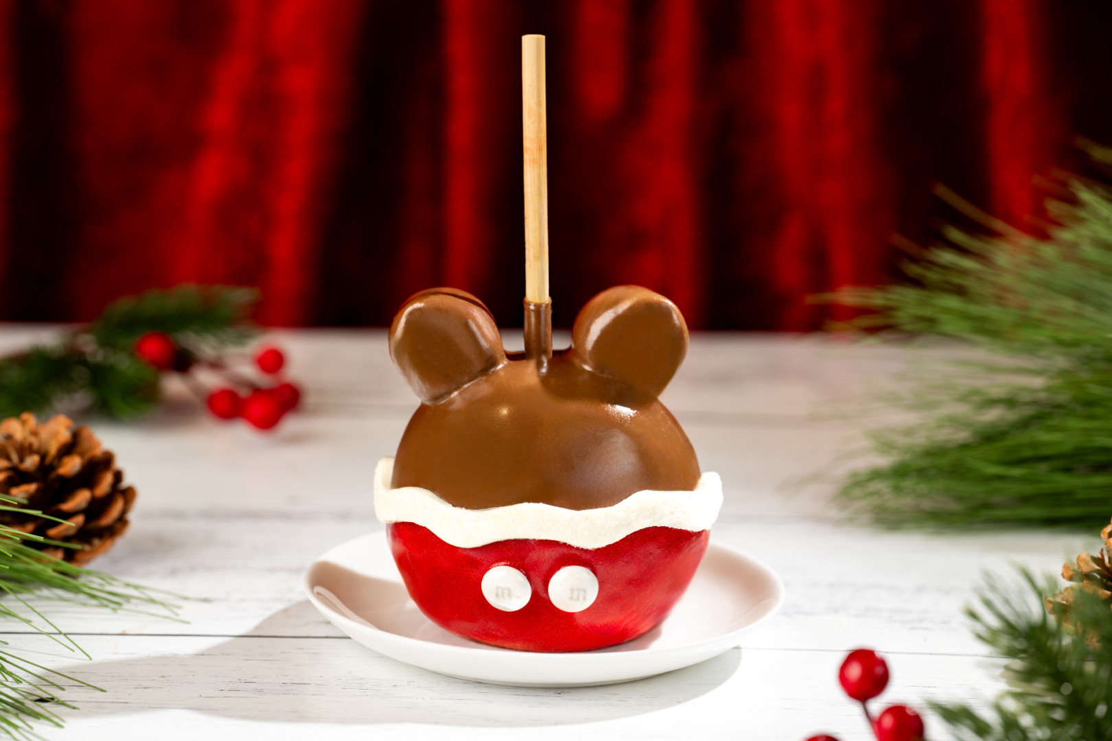 Santa Mickey Caramel Apple